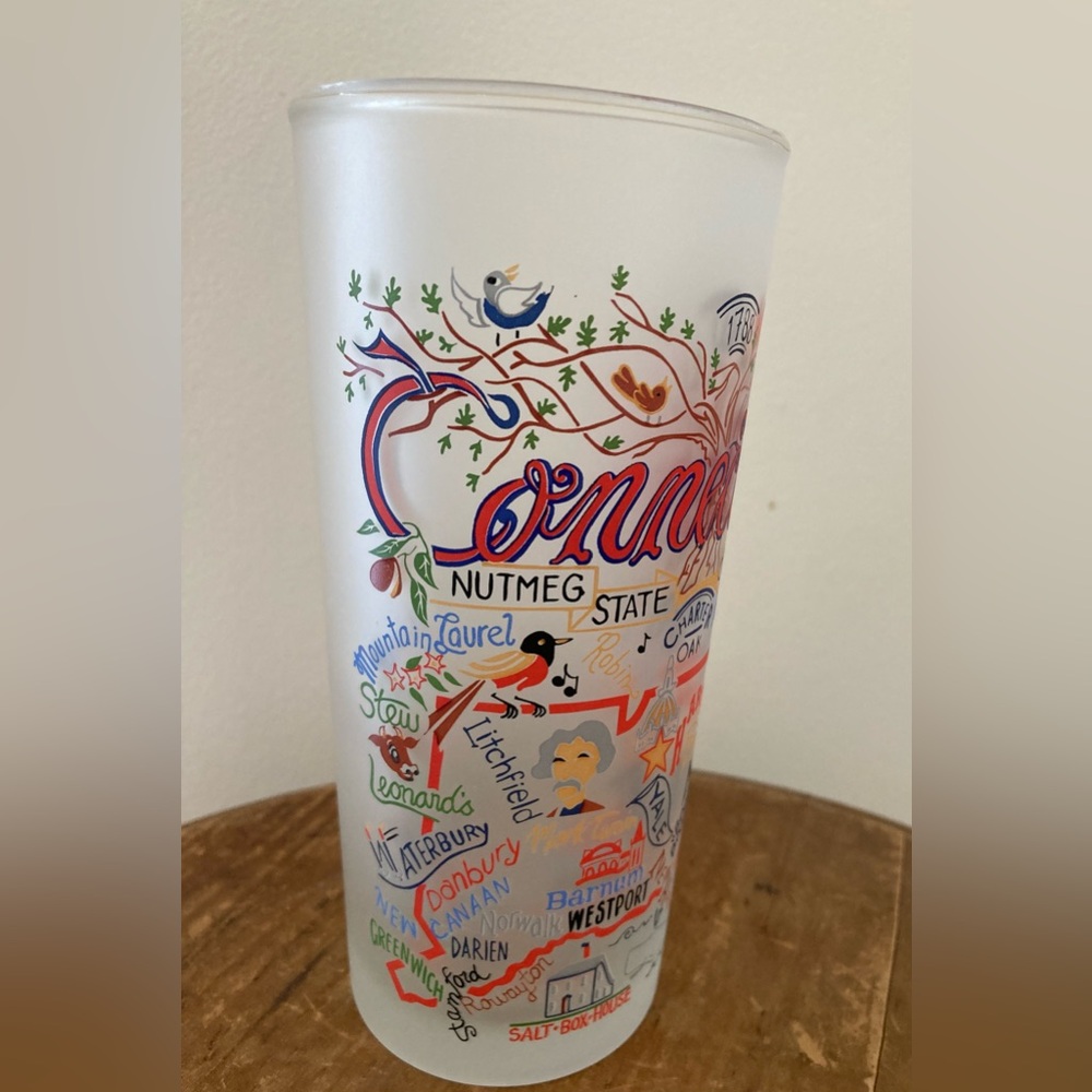 Cat Studio 15 oz colorful state-themed frosted glasses set of 3 - Picture 10 of 12